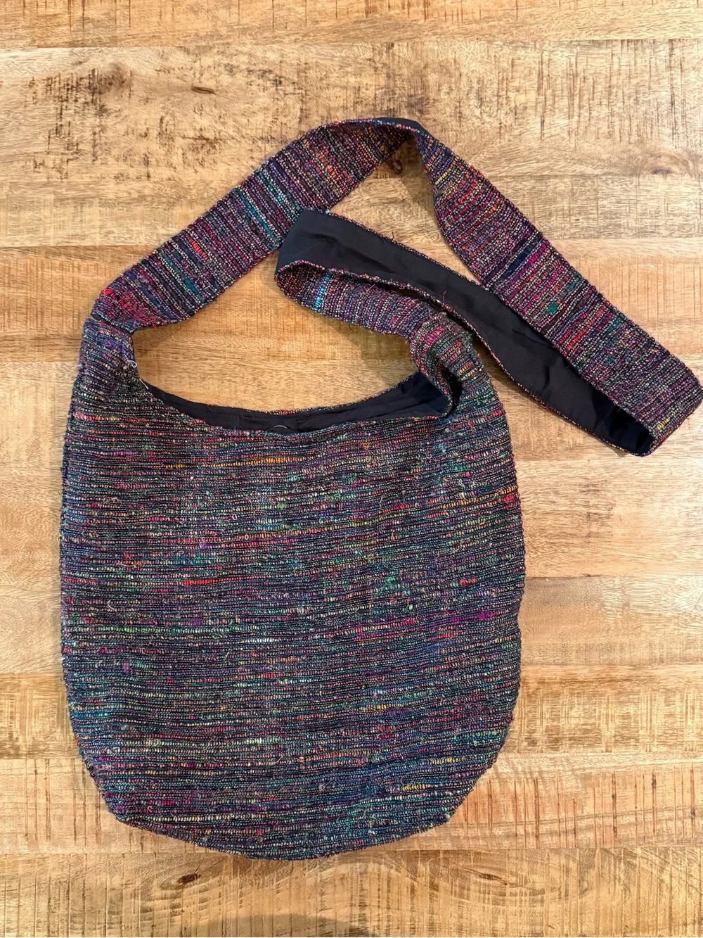 Vintage Ganesh Himal Nepal Fair Trade Woven Hobo Bag Boho Festival Y2K Phish
